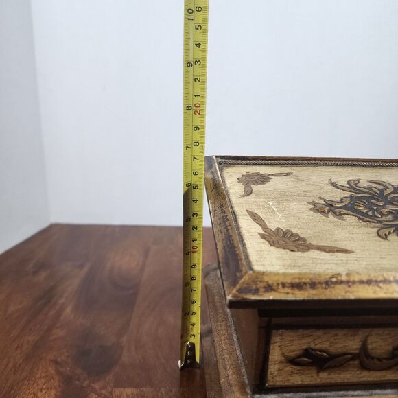 Vintage Florentine Musical Jewelry Box - Picture 10 of 12